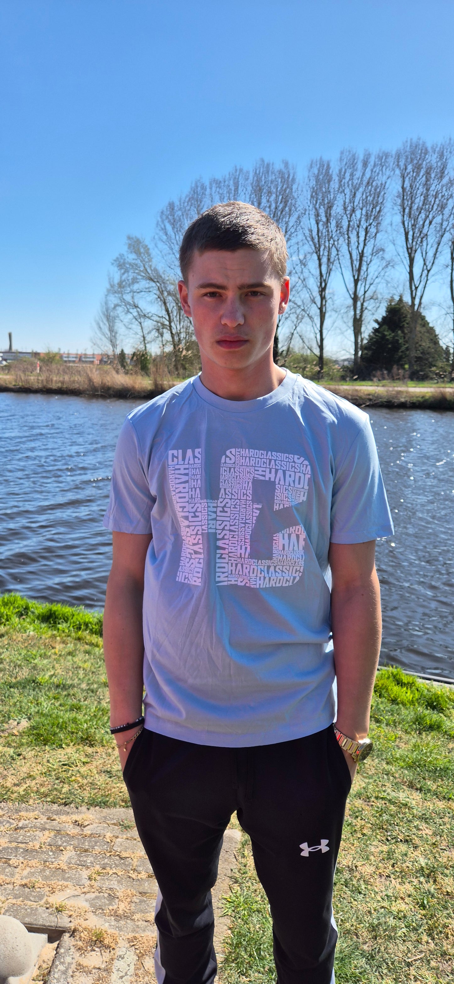 hardclassics logo shirt blauw