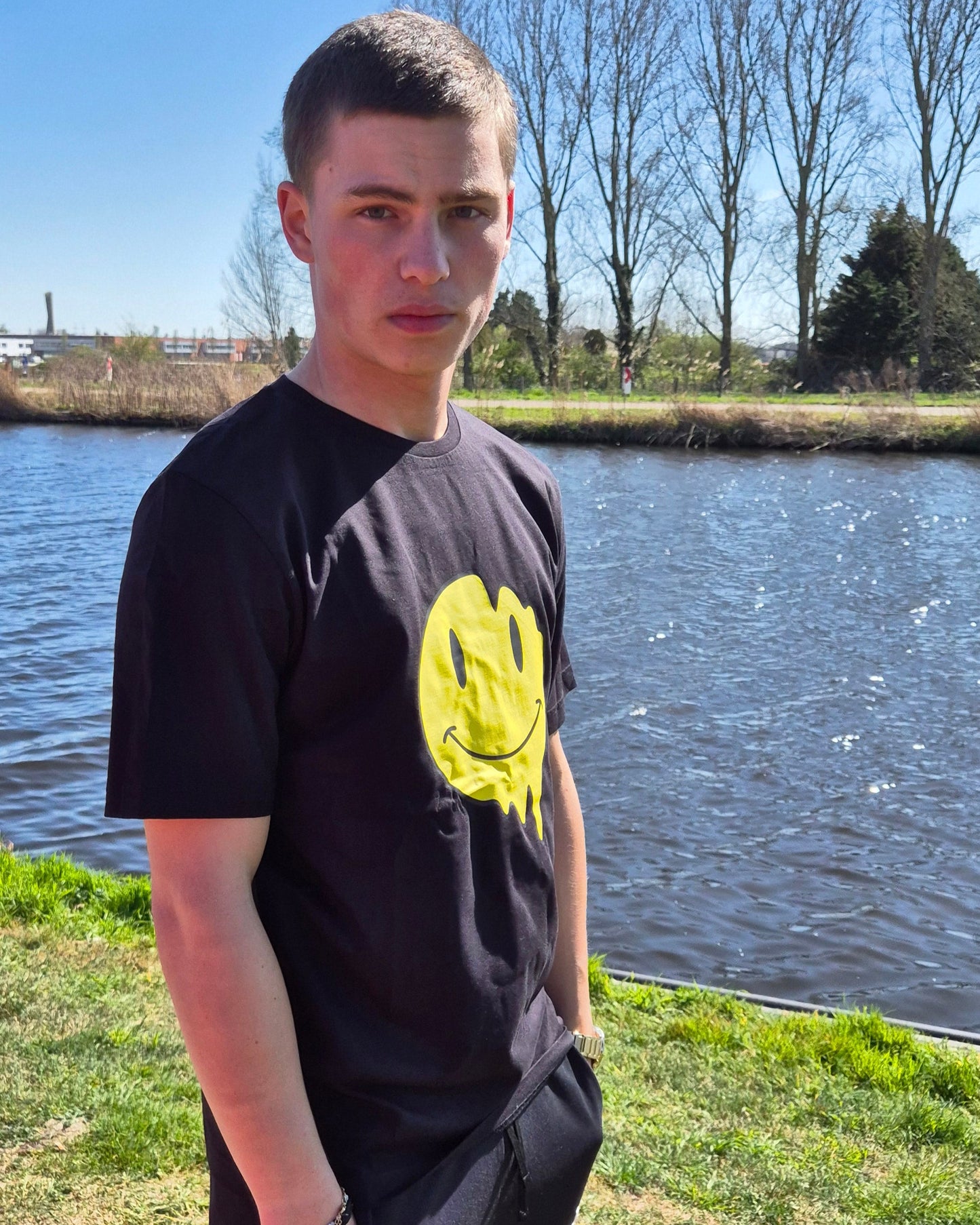 Shirt zwart smiley