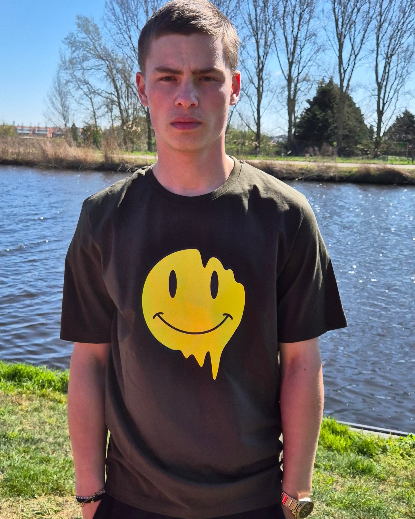 shirt smiley groen
