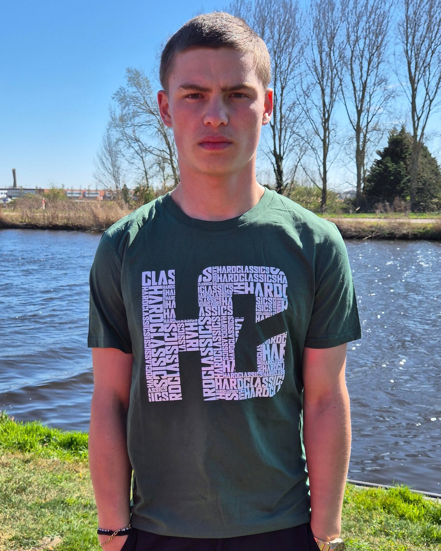 hardclassics hc logo shirt groen