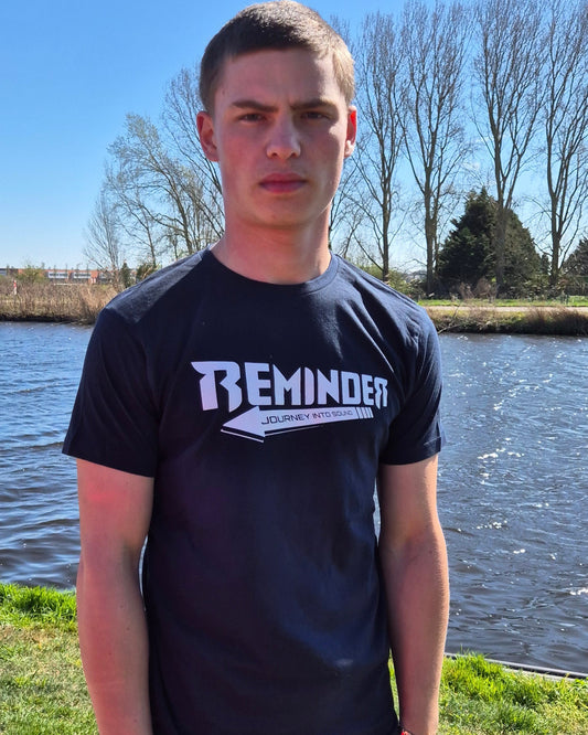 Reminder shirt wit logo donker blauw