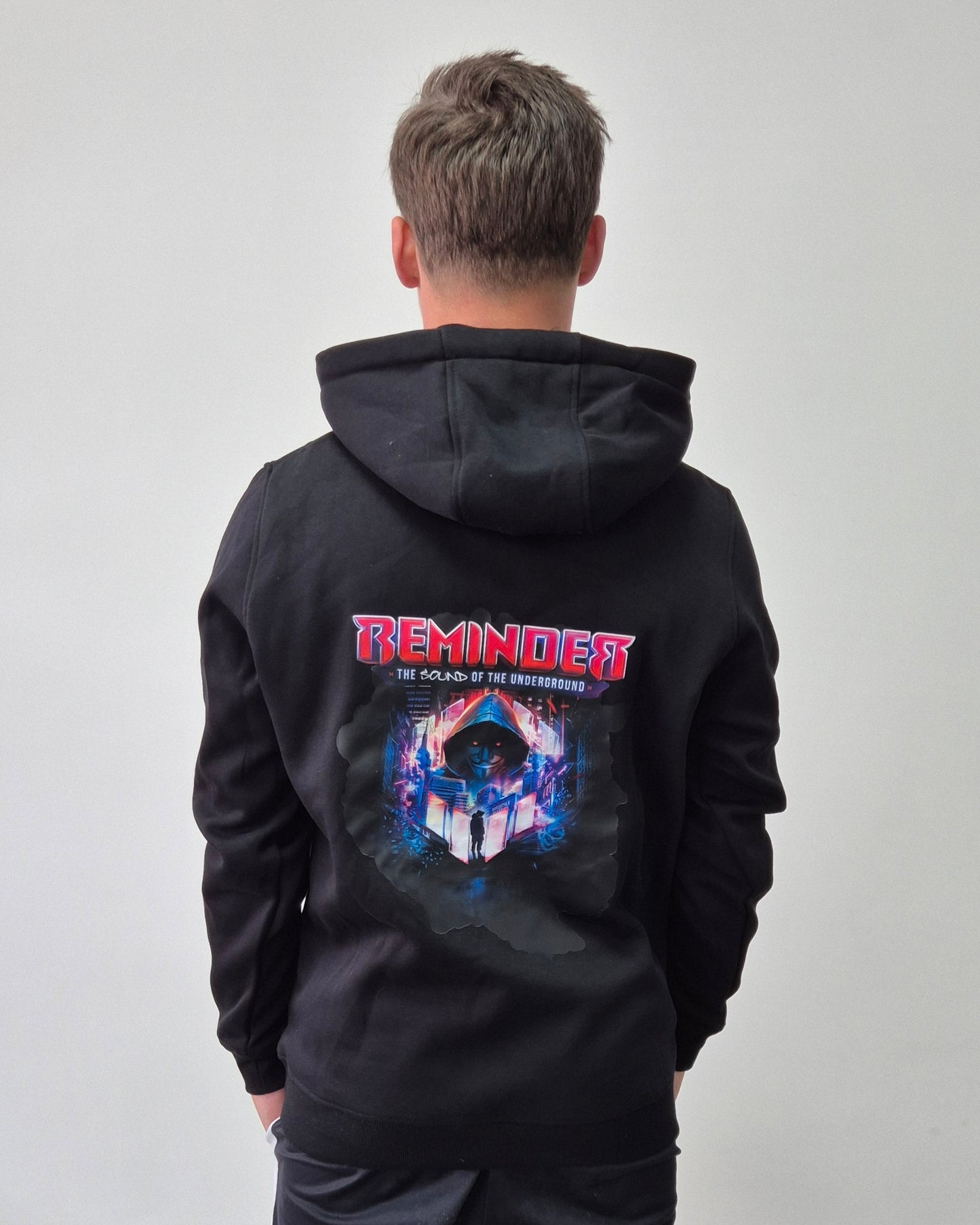 reminder underground hoodie zwart