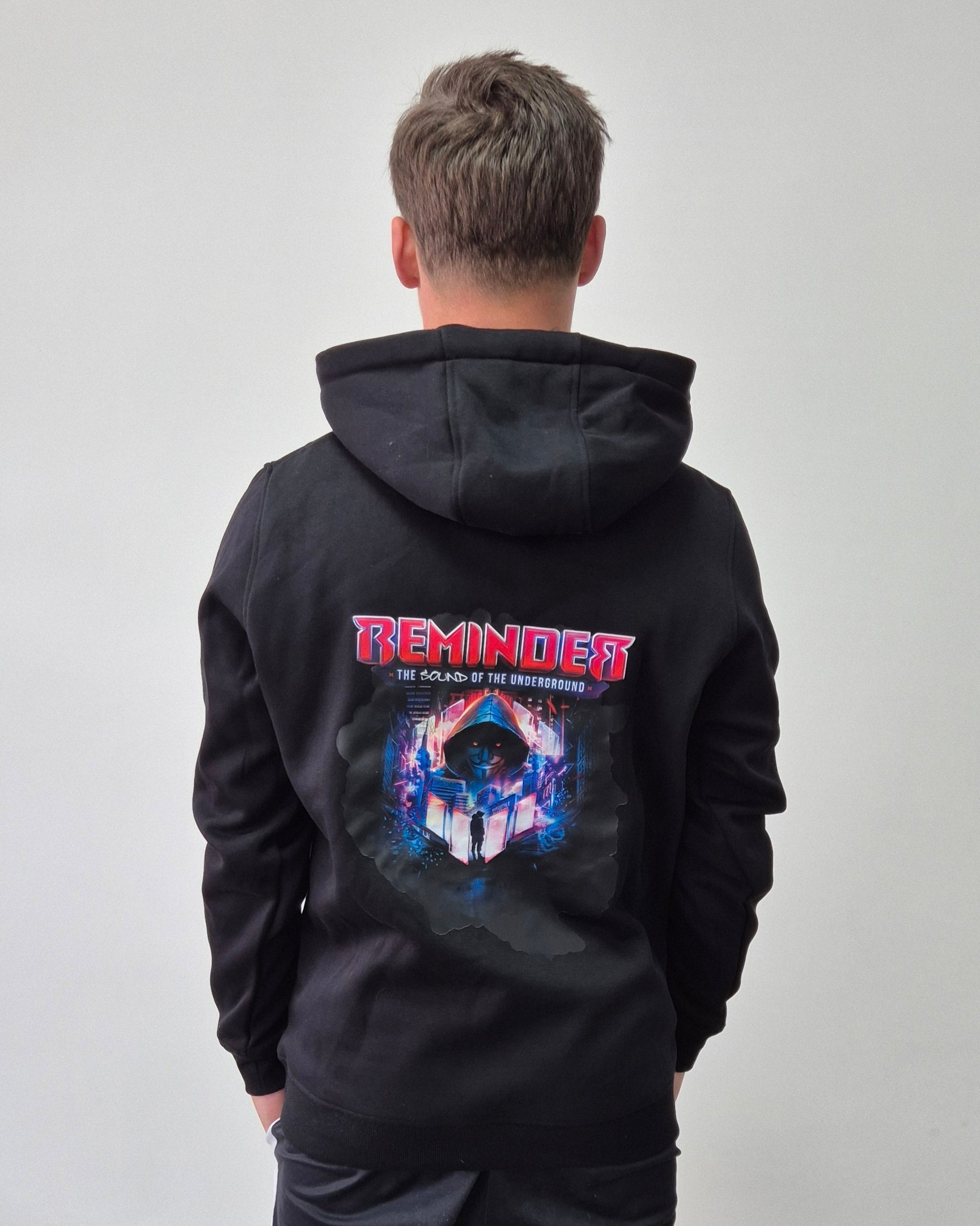 reminder underground hoodie zwart