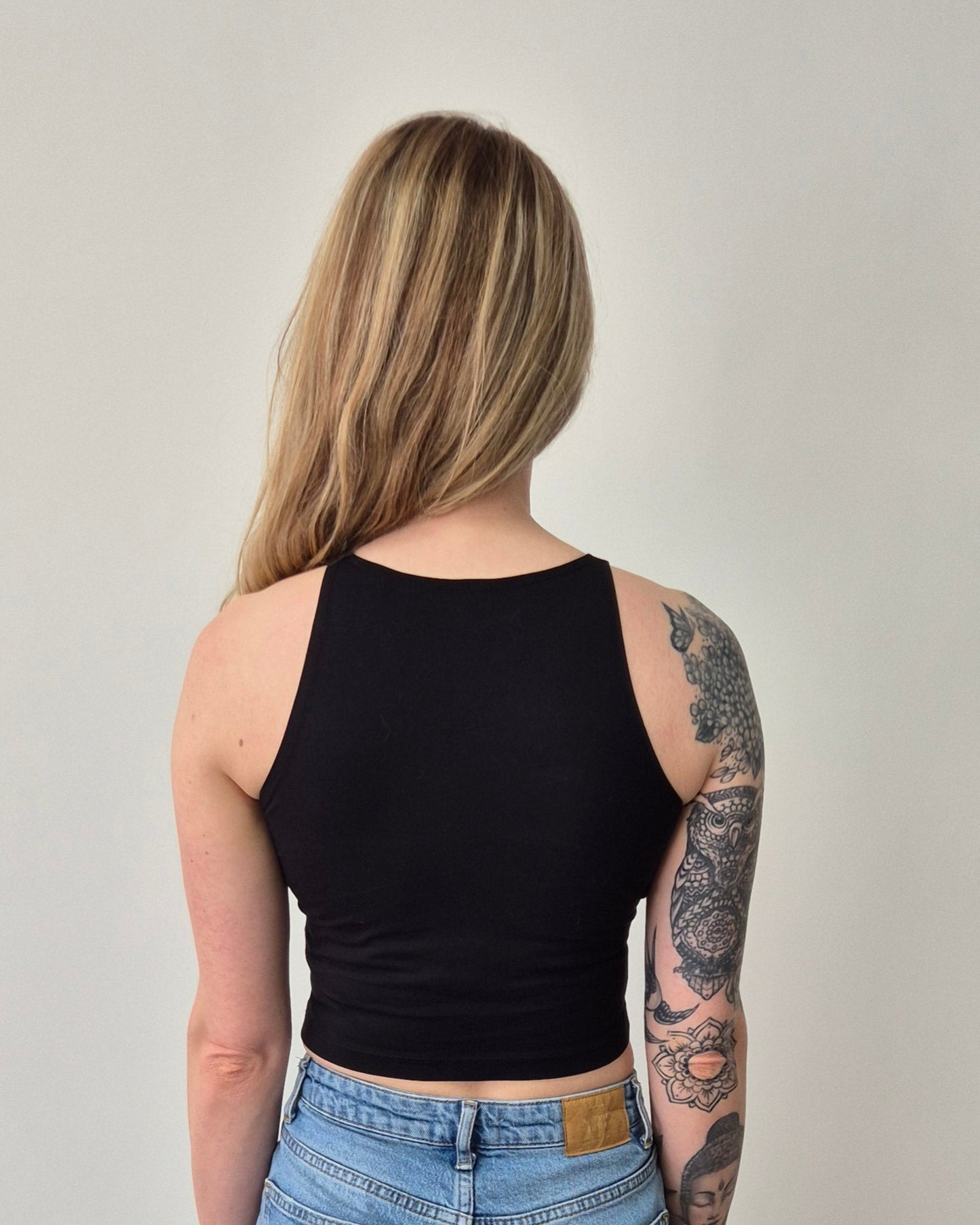 Cropped top Reminder zwart