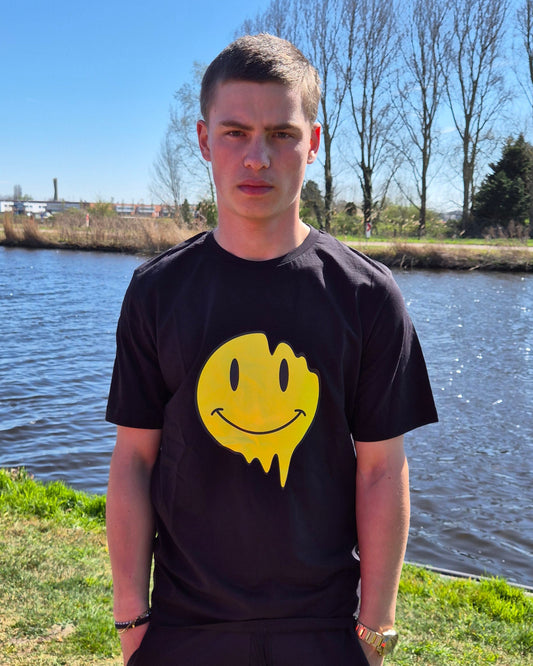 shirt smiley zwart