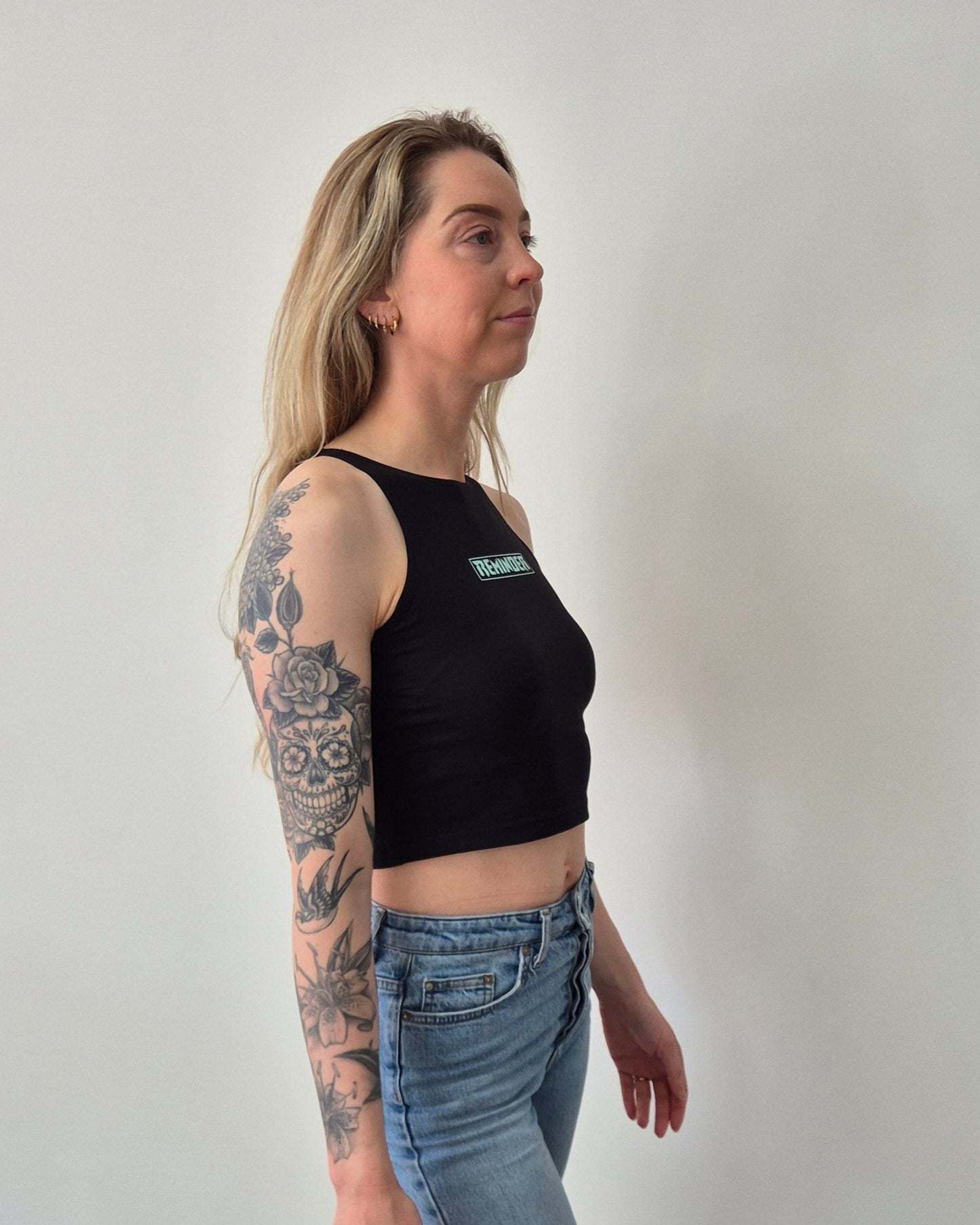 Cropped top Reminder zwart